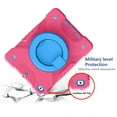 thumbnail image 7 of Dteck Case for iPad 9.7" 2018/2017, Heavy Hybrid Rugged Shockproof Case with Handle Kickstand/Adjustable Shoulder Strap for iPad 6th Gen/iPad 5th Gen 9.7",Rose+Blue, 7 of 7