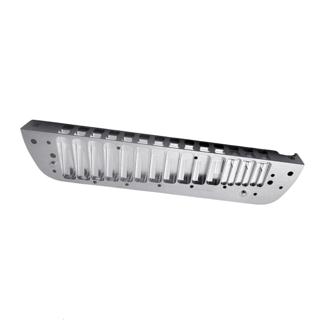 Yihuala Aluminum Smooth C Harmonica Metal Comb Harmonica Mouth Organ Musical Instrument Part for Stage