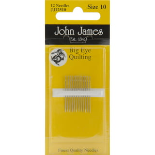 John James Glovers Needles, Size #7, 37mm in Length and 0.69mm in Diameter,  Pack of 25, Triangular Point, Ideal to Pass Through Tougher Materials Such  as Leather, Suede, Vinyl and Soft Plastics 