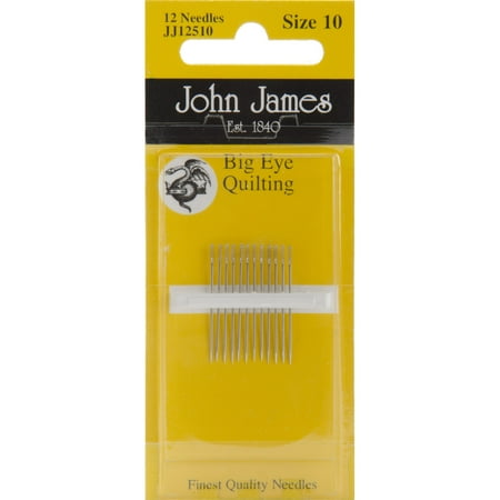 John James Big Eye Quilting Hand Needles-Size 10 (Best Hand Quilting Needles)