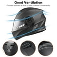 thumbnail image 2 of AHR RUN-M3 Modular Flip Up Helmet Full Face Dual Visor DOT Motorcycle Bike L, 2 of 9