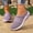 Purple, variant on Womens Slide Slippers Breathable Mesh Upper Open Toe Flat Sole Sandals for Women Beach Summer Vacation Walking Shoes Sneakers US :6