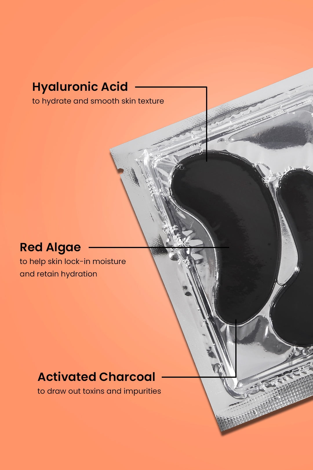 Bright Eyes Hyaluronic Acid Patches for under eye Dark Circles, Wrinkles and Puffiness