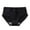 Black, variant on BLVB Women's Underwear Lace Trim Ribbed Mid High Waisted Briefs Stretch Full Coverage Panties Underpants