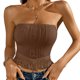 thumbnail image 1 of Txlixc Blusa tubular sin tirantes para mujer Txlixc moda, 1 of 7
