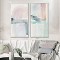 thumbnail image 1 of Designart "Pastel Tranquility in Serene Shades I" Abstract Liquid Ink Framed Wall Art Set Of 2 - Modern Blue Frame Gallery Set For Office Decor, 1 of 6