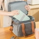 thumbnail image 2 of Bolsa de Almuerzo Cruzada, Bolso de Doble Capa con Capacidad, Bolsa de Almuerzo con Aislamiento TéRmico, PortáTil para Picnic Al Aire Libre, Negro, 2 of 5
