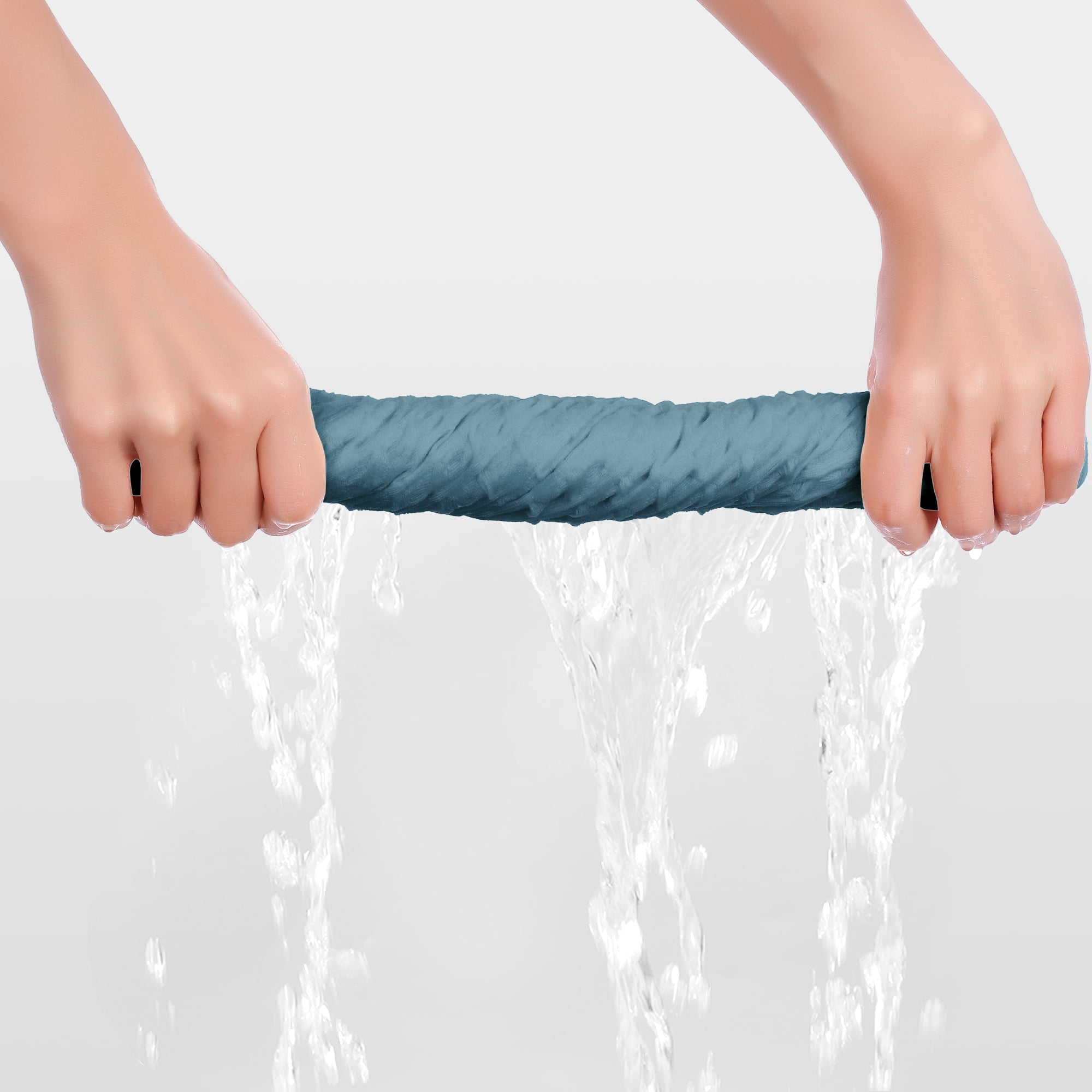 Unique Bargains Hand Towels 14" x 28" Soft Absorbent Towel Sets for Bathroom Hotel Kitchen Blue 2pk