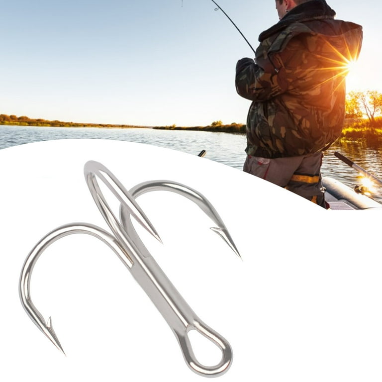 Limei 50pcs/lot Treble Hooks Classic Fishing Hooks Strong Sharp