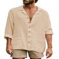 thumbnail image 1 of Casual Button down Tops with Pockets for Men‘s Long Sleeve Shirts, 1 of 7
