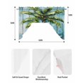 thumbnail image 5 of Coastal Beach Starfish Swag Valances for Windows, Small Curtains Drapes, Blue Green Tropical Palm Tree Wood Grain Kitchen Window Curtains Over Sink Window Treatment Valance for Bedroom 56"x36", 5 of 5