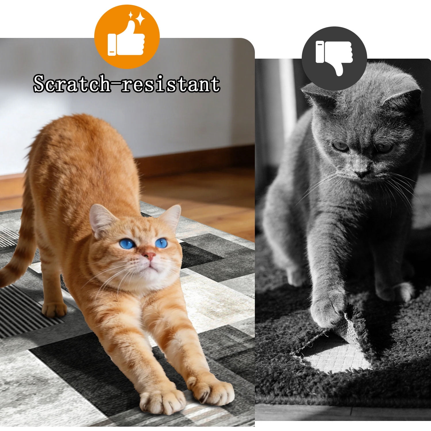 3 Piece Kitchen Rug Set, Non-Slip And Washable, Abstract Pattern Kitchen Hallway Rug, Soft And Comfortable, Suitable For Sinks, Floors, Entrances, Hallways and Bathrooms