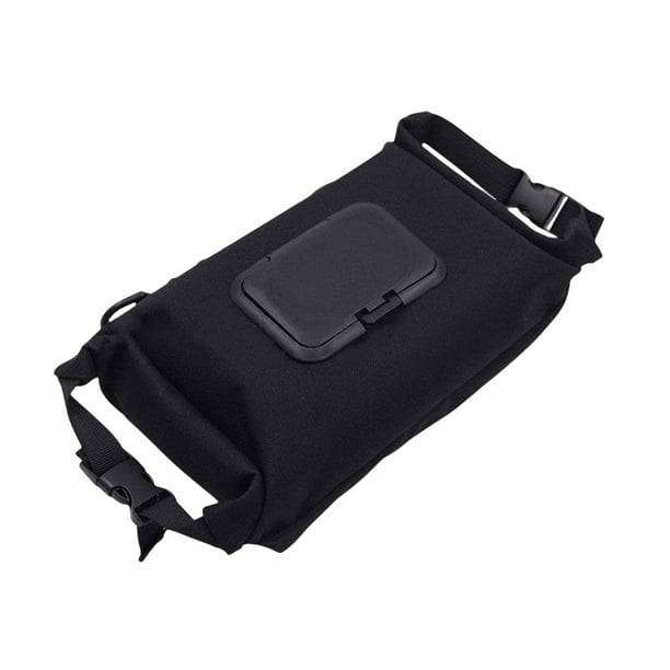 Toystoory Caja de pañuelos portátil para acampar, bolsa de almacenamiento de toallas, impermeable, japonesa, Corea, reutilizable, suministros Almacenamiento y organización del hogar Negro