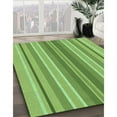 thumbnail image 3 of Ahgly Company Machine Washable Indoor Square Transitional Dark Lime Green Area Rugs, 7' Square, 3 of 7
