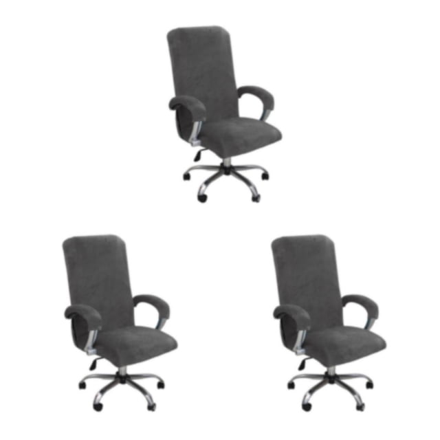 VONKY 3pack/lot Chair Cover Thickened And Anti-Skid Stay Securely In Place For Added Dust-proof Polyester gray XL 3Set