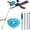 Blue, variant on INTIGE Ceiling Fan Cleaner Duster, Reusable Microfiber Duster with Extension Pole, Fan Blade Cleaner