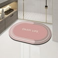 thumbnail image 4 of Lydiaunistar Bath Mats for Bathroom, Absorbent Non-Slip Crystal Velvet Drying Floor Mat, Plastic Soft Comfortable Stain Resistant Easy Clean Bathroom Rug, 80x50cm 31.49x19.68in, 4 of 5