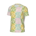 thumbnail image 5 of Rocae Daisies Flowers for Men's Mesh Quick-Dry Short Sleeve Workout T-Shirt,Mens Crew Neck Tee Lightweight Soft Classic T Shirts 3X-Large, 5 of 9