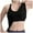 Black, variant on Women's Ribbed Racerback Tank Top Built-In Bra Support Seamless Yoga Workout Athletic Fitness Apparel