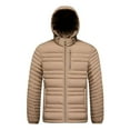 thumbnail image 4 of Men's Quilted Puffer Jacket Warm Winter Coats Windproof Winter Jackets Padded Coat with Hooded Black XS, 4 of 7