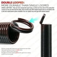 thumbnail image 3 of Pair of 160lb. Heavy Duty Garage Door Extension Springs Stretch Springs,25” Long, Double Loop Ends, High Precision Electrophoresis Black Coated,MIN 16,000 Cycles,for 7ft High Garage Doors Replacement, 3 of 5