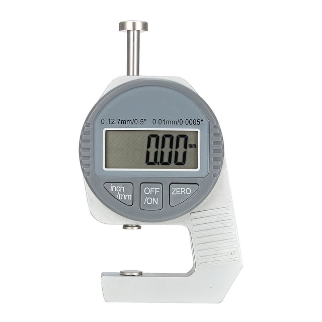 Calibrador de grosor digital Uxcell 0-12.7mm Micrómetro electrónico redondo plano