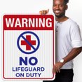 thumbnail image 2 of No Lifeguard On Duty Pool Sign,, 2 of 8