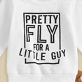 thumbnail image 2 of Baby Boy Winter Clothes 2 Piece Outfit Letter PRETTY FLY FOR A LITTLE GUY Print Long Sleeve Sweatshirt Pullover Top Solid Pants Set Kaprioy Baby Boy Clothes 0 6 12 18 24 Months, 2 of 7