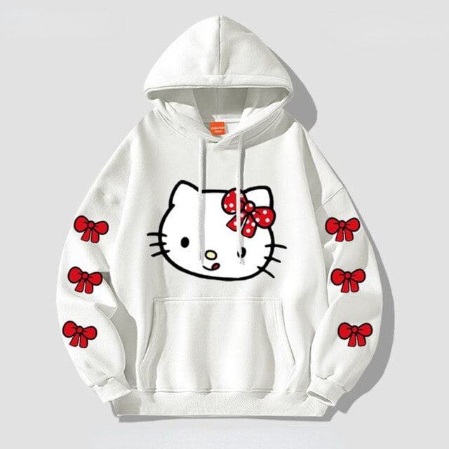 Kuromi Sanrio-sudaderas con capucha para niños y niñas, jerséis 3D de dibujos animados, abrigo para niños pequeños, primavera y otoño