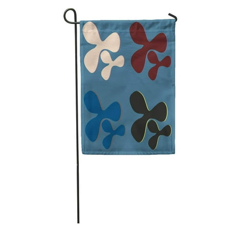 Brightly Painted Outdoor Furniture KDAGR Accent New Splats Splashes and Blobs of Brightly Colored Paint Garden Flag Decorative Flag House Banner 12x18 inch ()