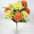thumbnail image 3 of Billuyoard Flor de té de Hortensia, rosas, girasoles, ramo de flores artificiales para el hogar, Hotel, boda, fiesta, tela de seda, decoración Flores artificiales Rosa coral Billuyoard HA6641-04B, 3 of 6