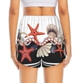thumbnail image 2 of Lsque Starfishes Shells Printed Women's Running Shorts with Liner Pockets,Elastic Quick Dry Workout Athletic Gym Yoga Shorts,Womens High Waist Shorts-Large, 2 of 9