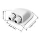 thumbnail image 4 of Pasacables De Techo Ip68, Pasacables Solar Impermeable, Caja De Entrada De Cable Doble Resistente A La Intemperie, Pasacables De Abs para Caravana Y Barco, Blanco, 2 uds., 4 of 5