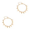 thumbnail image 2 of Qarigey Tobillera en capas de tobillo Tobilleras para mujer Adornos Cadenas para pies Oro Type2 NO2, 2 of 6
