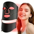 thumbnail image 1 of HLONK Red Light Relax for Face  LED Face Mask Light Relax  LEDs Face Mask & Neck Mask Red Wavelength  Rechargeable Ergonomic Design for True Skincare At Home (Black), 1 of 7