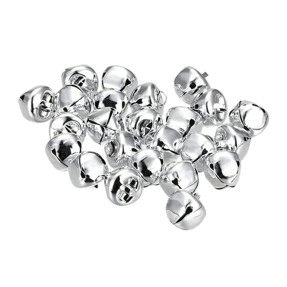 13mm Jingle Bells Craft Bells Carbon Steel Electroplating Silver Tone 24 Pack