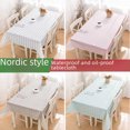 large plaid tablecloth waterproof wearresistant easy to clean living