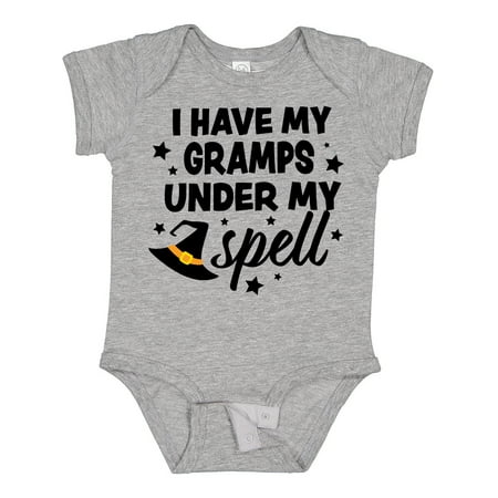 

Inktastic I Have My Gramps Under My Spell with Cute Witch Hat Gift Baby Boy or Baby Girl Bodysuit