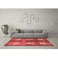 thumbnail image 3 of Ahgly Company Machine Washable Indoor Rectangle Abstract Red Modern Area Rugs, 6' x 9', 3 of 4