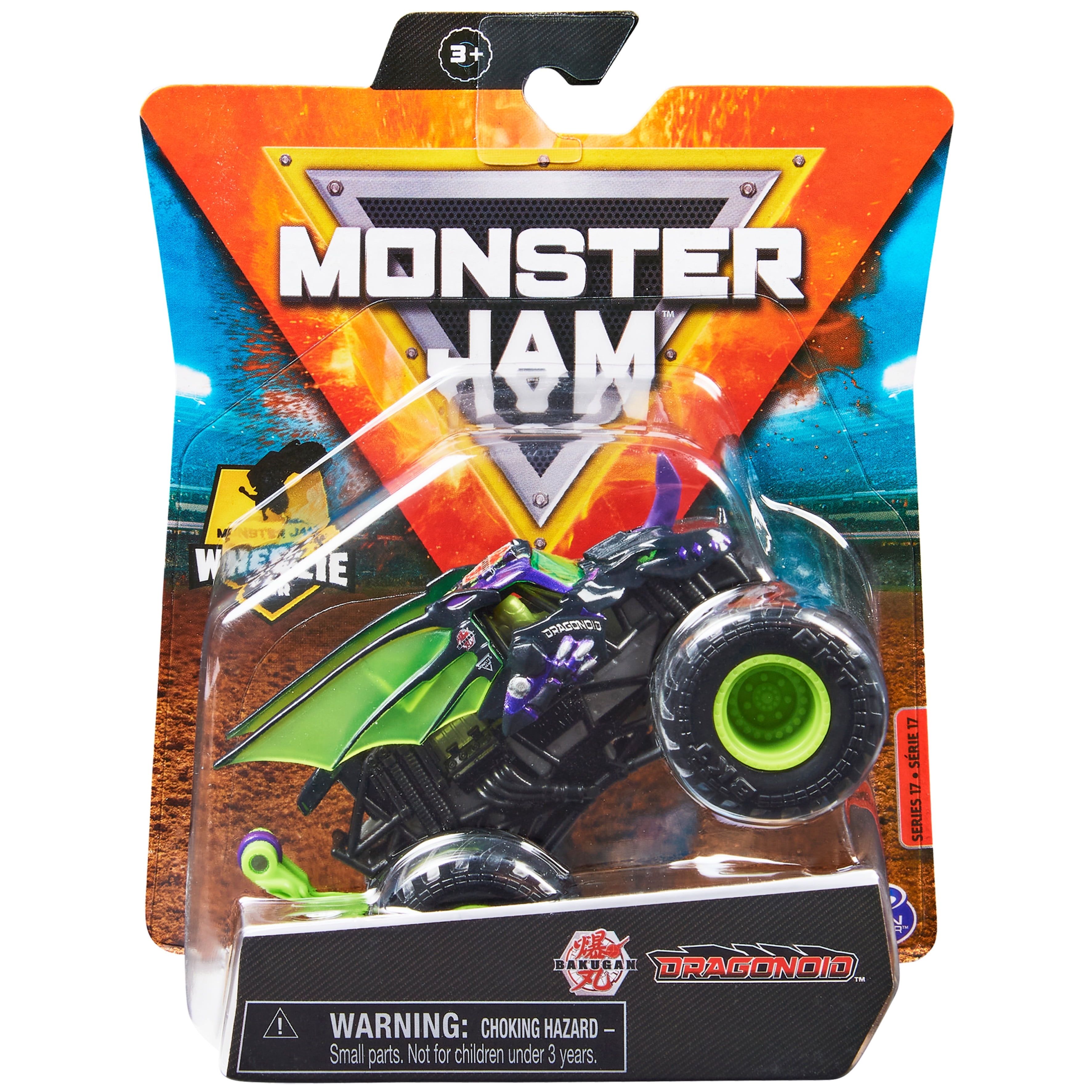 Monster Jam, Official Bakugan Dragonoid Monster Truck, Die-Cast Vehicle, Arena Favorites Series, 1:64 Scale