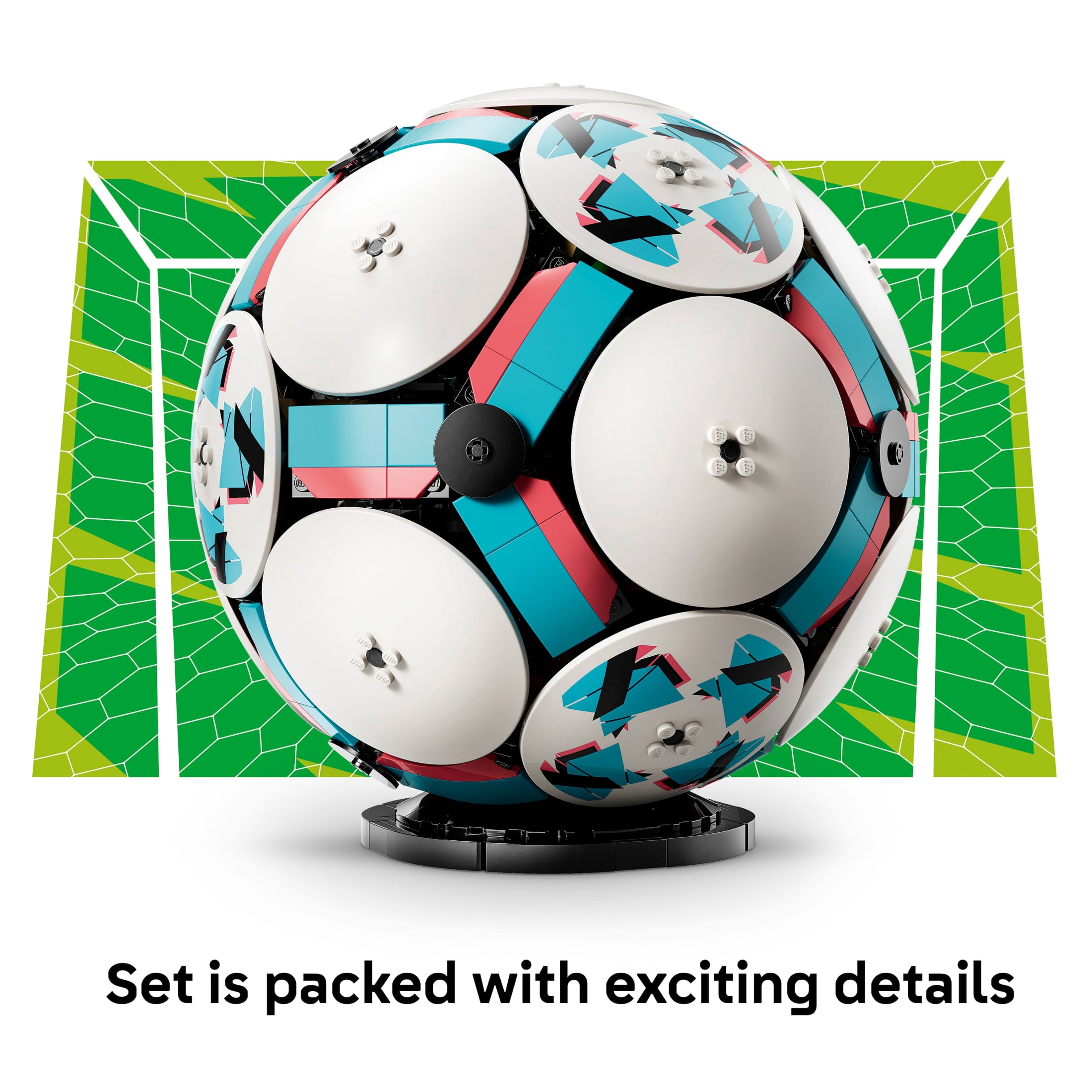 LEGO Editions Soccer Ball - Building Toy for Kids - Collectible Sports Decor for Boys & Girls, Ages 10+ - Includes Micro Stadium - Fathers Day Gift - 43019