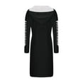 thumbnail image 6 of Sexlip Womens Long Sleeve Midi Dress V Neck Design Soft Fabric Relaxed Silhouette for Office Wear Black XXL, 6 of 6