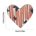 thumbnail image 3 of Beautynvta 4th of July Decorations Wooden Heart Ornaments, Patriotic Memorial Day Tiered Tray Decor, American Flag Decor Heart Signs for Shelf Fireplace Table Decor, 3 of 6