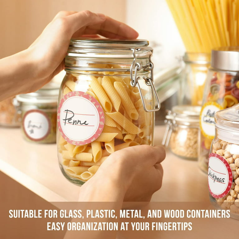 Dissolvable Canning Labels for Jars – 200 Dissolvable Mason Jar Labels -  Dissolvable Food Labels for Containers - Jam Homemade Canning Jar Labels  Stickers - Removable Mason Jar Labels 2 