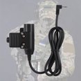 thumbnail image 1 of Cable PTT, Cable PTT Walkie Talkie Fácil Instalación Clip Trasero Fuerte Material ABS De Color Negro Para Auriculares ZT, 1 of 7