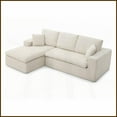 thumbnail image 6 of 102" Modern L-Shape Corduroy Sectional Sofa - Cloud Comfort Living Room Couch, No Assembly Required, Beige, 6 of 7