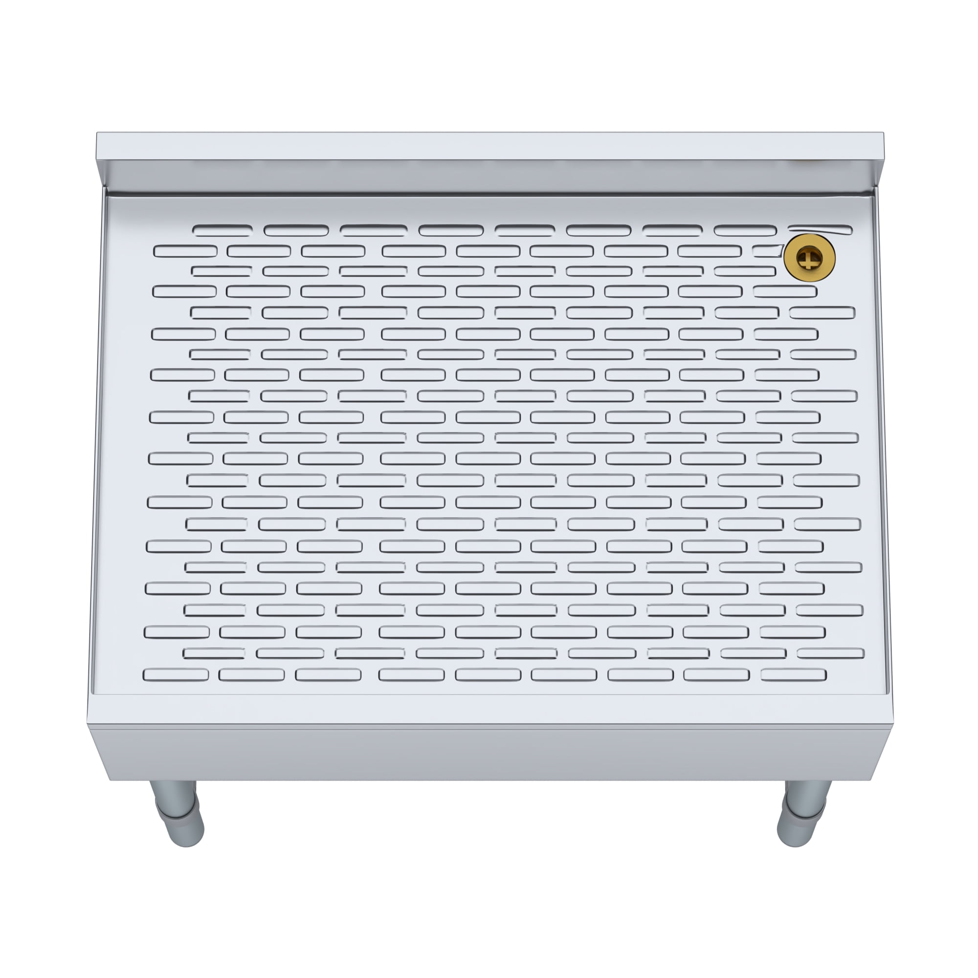 AmGood Underbar Stainless Steel Drainboard 22-1/2 in. x 30 in. x 30 in. H with 3 in. Backsplash