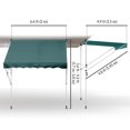 thumbnail image 3 of Outsunny 6.6'x5' Manual Retractable Patio Awning Window Door Sun Shade Deck Canopy Shelter Water Resistant UV Protector Green, 3 of 10
