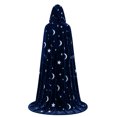 thumbnail image 5 of Women Velvet Long Hooded Cloak, Halloween Star Moon Print Front Tie Cape, Ladies Gothic Performance Cape XS-3XL, 5 of 5