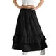 thumbnail image 4 of Falda larga con volantes y bolsillos para niña, cintura elástica, informal, escalonada, de poliéster, 4 of 7
